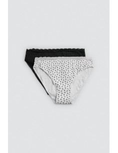 Pack 2 Bragas Midi Algodón...