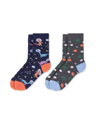 Pack 2 Calcetines Algodón Estampados...