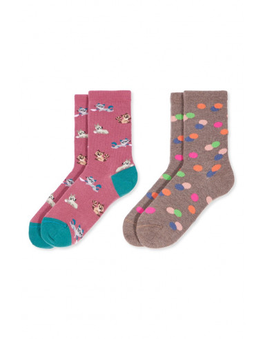 Pack 2 Calcetines Algodón Estampados...