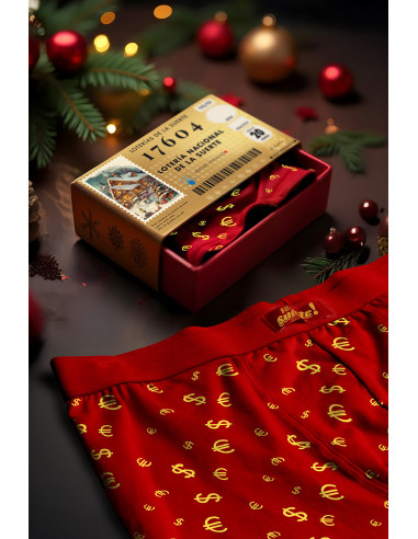 Calzoncillo Bóxer Algodón Rojo...