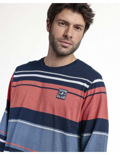 Pijama Largo Algodón Rayas... 2