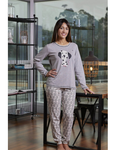 Pijama Largo Algodón Dalmata Cue 37101