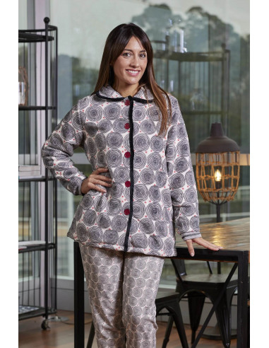 Bata Corta Abotonada Espirales Cue 37511