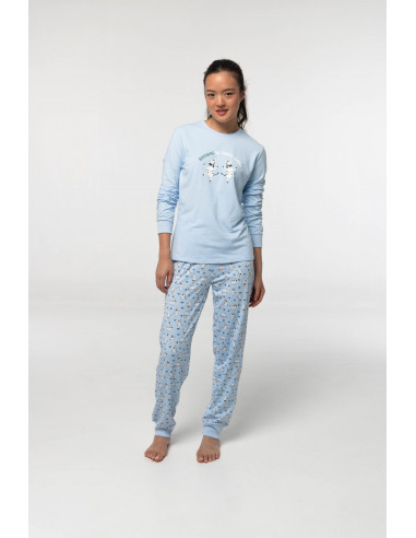 Pijama Largo Viscosa Afelpado Cebras...