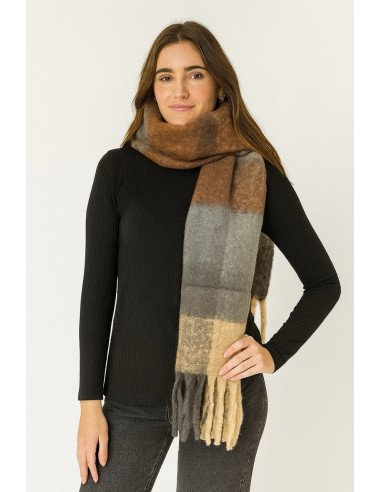 Bufanda Gruesa Cuadros Girasol...