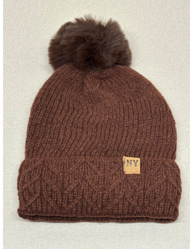 Gorro Punto Pompón New York JS Ondo...