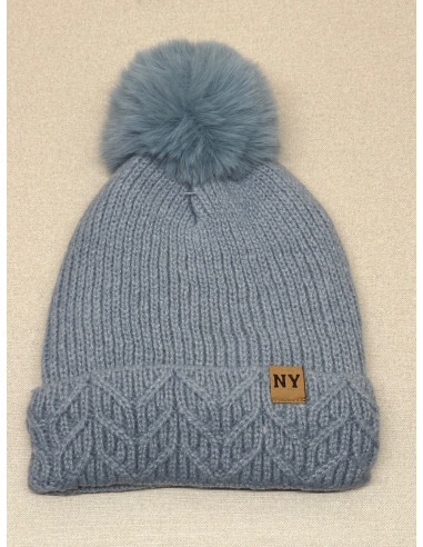 Gorro Punto Pompón New York JS Ondo...