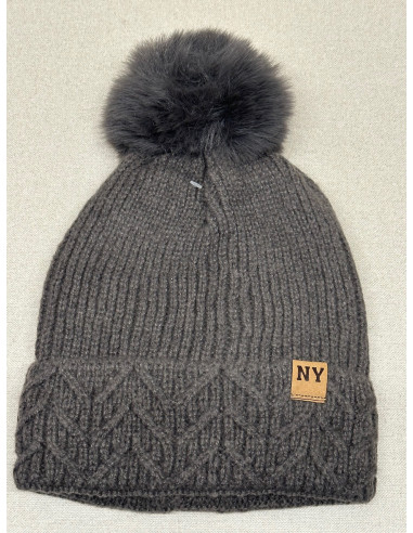 Gorro Punto Pompón New York JS Ondo...