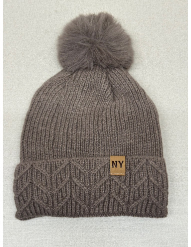 Gorro Punto Pompón New York JS Ondo...