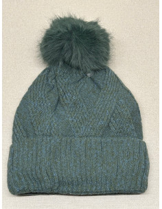 Gorro Punto Ochos Pompón...