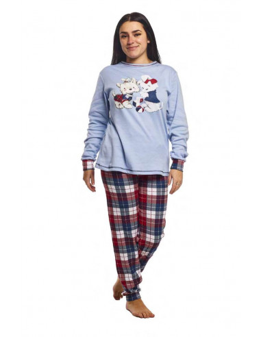 Pijama Largo Algodón Afelpado...