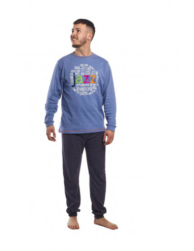 Pijama Largo Algodón Afelpado Jazz...