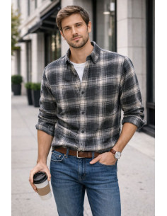 Camisa Manga Larga Franela...