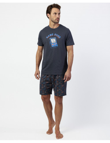 Pijama Corto Algodón Game Over Admas...