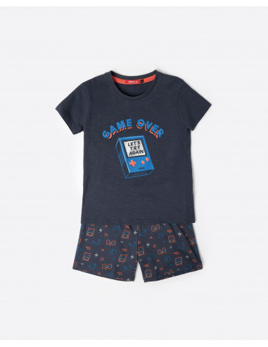 Pijama Corto Algodón Game Over Admas...