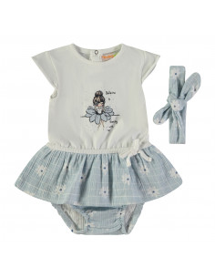 Vestido con Ranita y Cinta...