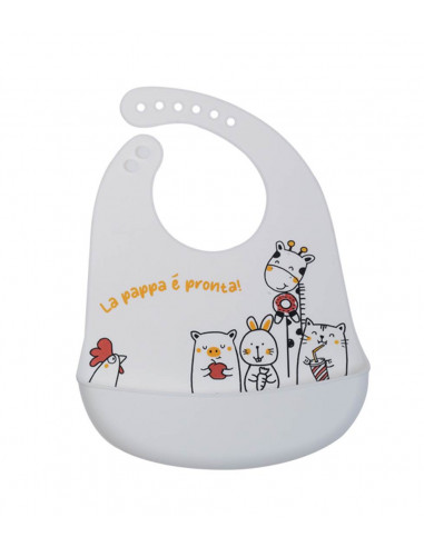 Babero Silicona Estampado Animales...