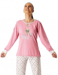 Pijama Largo Algodón Globos...