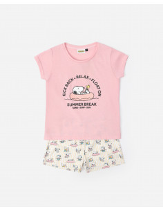 Pijama Corto Algodón Snoopy...