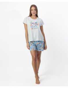 Pijama Corto Algodón Stitch...