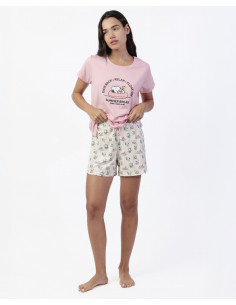 Pijama Corto Algodón Snoopy...