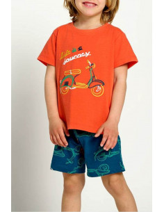 Pijama Corto Algodón Moto...