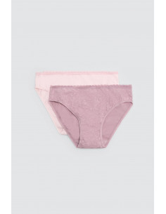 Pack 2 Bragas Midi Algodón...