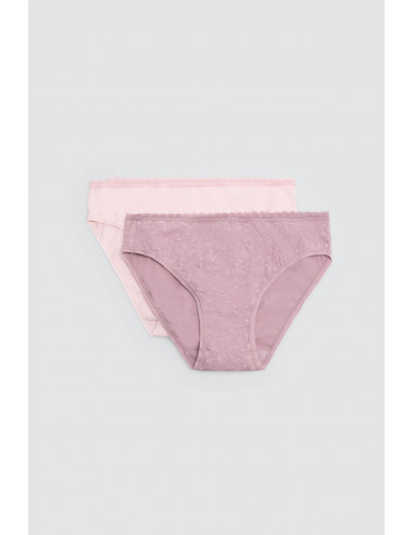 Pack 2 Bragas Midi Algodón Flores...