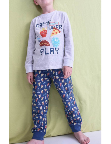 Pijama Largo Algodón Game Over...