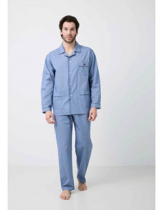 Pijama Largo Abierto Tela... 2