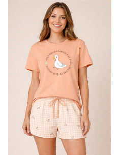 Pijama Corto Algodón Patito...