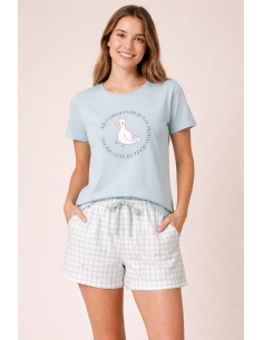 Pijama Corto Algodón Patito...