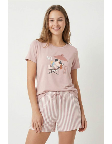 Pijama Corto Modal Perrito "No...