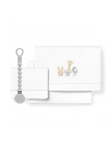 Juego Sábanas Cuna + Chupetero...