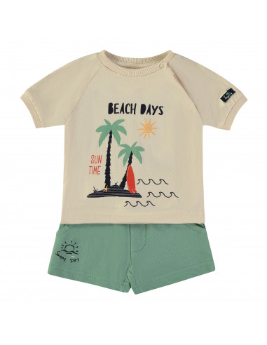 Camiseta + Pantalón Algodón Palmeras...