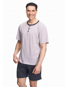 Pijama Corto Algodón Rayas...