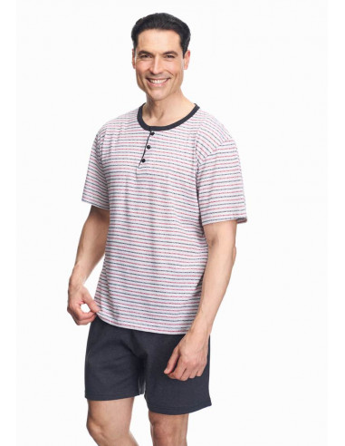 Pijama Corto Algodón Rayas Asman 7874