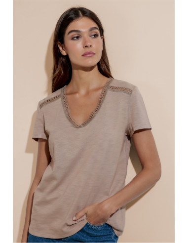 Camiseta Manga Corta Slub Algodón...