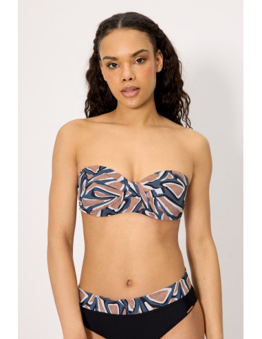 Bikini Bandeau Beach Con Aro Con...