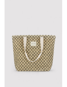 Bolso Rafia Detalles Negro...