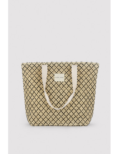 Bolso Rafia Detalles Negro Ysabel...