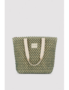 Bolso Rafia Detalles Verde...