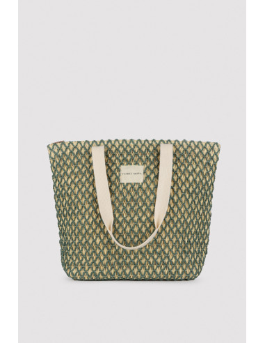 Bolso Rafia Detalles Verde Ysabel...