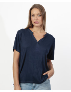 Blusa Manga Corta Azul... 2