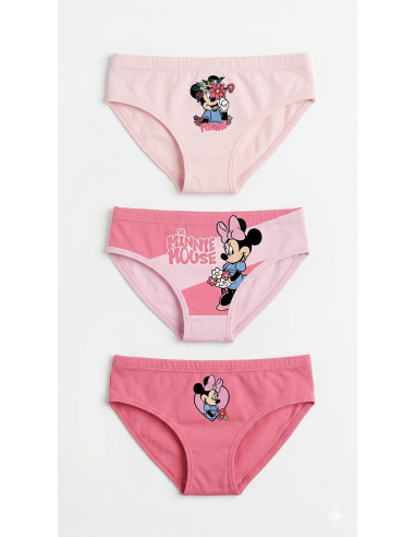 Pack 3 Bragas Algodón Minnie Sun City...