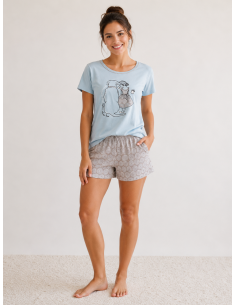 Pijama Corto Algodón...