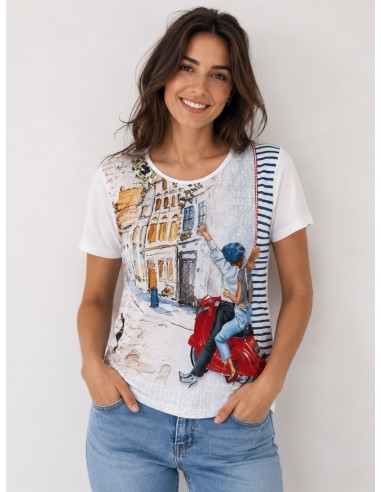 Camiseta Estampada Manga Corta Ciudad...