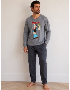 Pijama Largo Algodón Popeye...