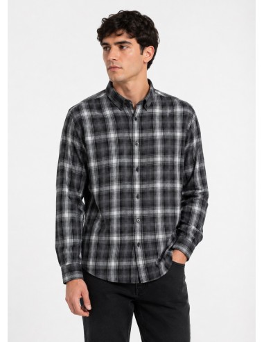 Camisa Manga Larga Franela Cuadros...