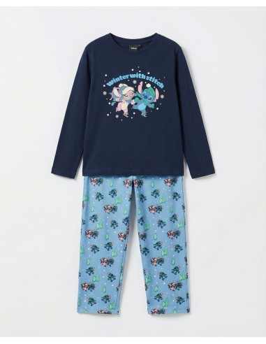 Pijama Largo Algodón Stitch Admas 64271